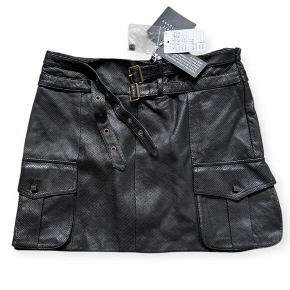 NWT Robert Rodriguez Leather Skirt